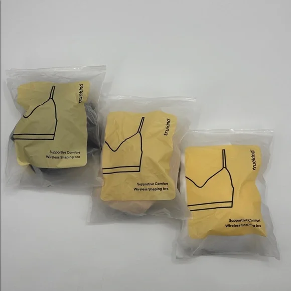 Truekind Supportive Comfort Wireless Shaping Bra 3 pack black/chai/white L NWT - Picture 14 of 15